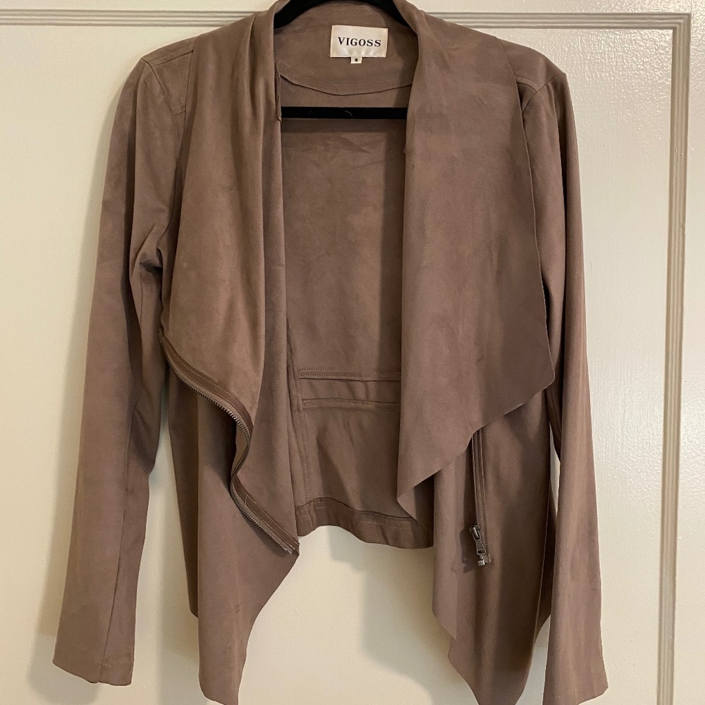 Cute faux suede jacket